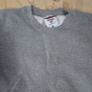 Vintage Jerzees Blank Crewneck Sweatshirt Heather Gray